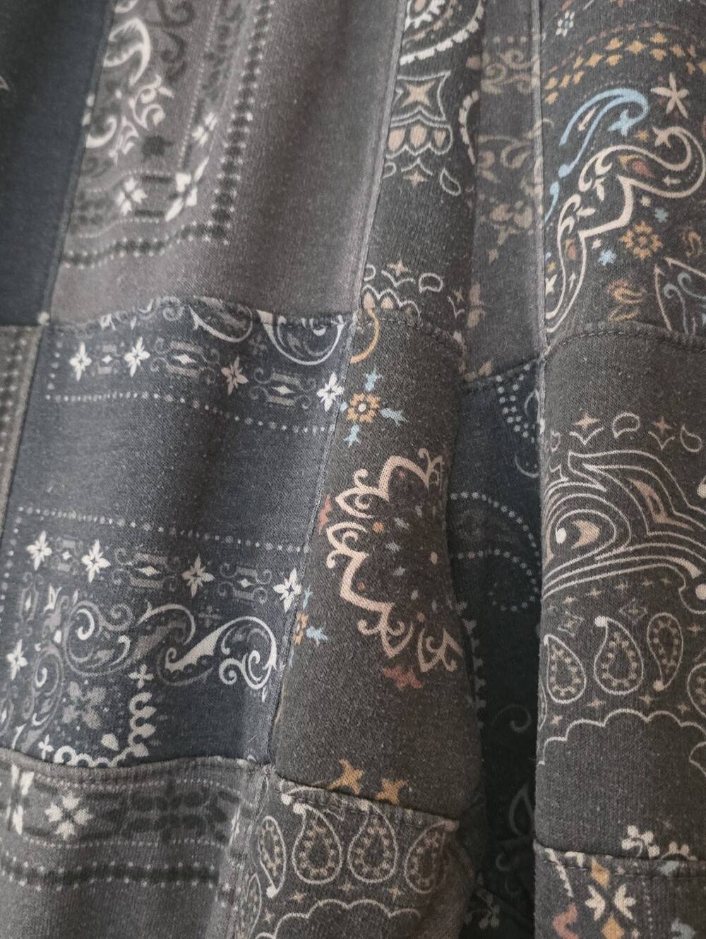 Aviator Nation Bandana Quilted Charcoal Sweatpants M - Picture 9 of 12